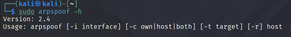 arpspoof攻击过程