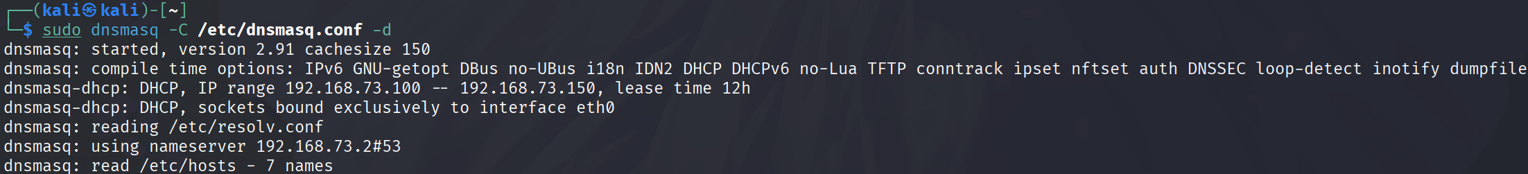 恶意DHCP服务器启动